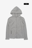 Dusk slim waffle hooded zip-up