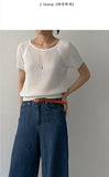 Soy Linen Raglan Short Sleeve Knit