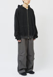 Poen Striped Pigment Zip Hoodie