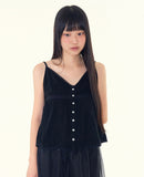 Pure shirring sleeveless blouse