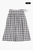 Siena check long skirt