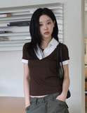 Aid color matching collar tee