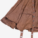Pia Unbalanced Belt Skirt