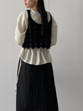 Punching See-through Knit Vest