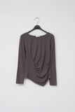 (W) Texture Shirring Top