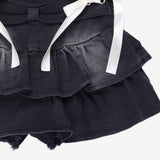 Serena Ribbon Denim Skirt