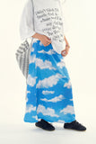 Nebula weather printing long skirt