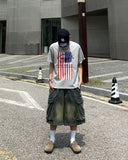 USA Flag Crop Short Sleeve Tee