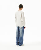 BACK LOGO WASHED DENIM PANT