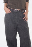 Moz stripe wide cotton pants