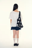 Ribbon unbalanced t-shirt