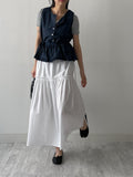 [Mini Bag SET] Frill Dot Sleeveless Blouse