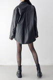 (Unisex) UP Overfit Leather Jacket