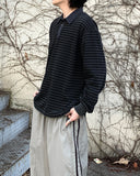 Pigment Stripe Collar Long Sleeve
