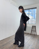 MIX RIBBED SLEEVELESS LONG DRESS