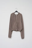 (W) Moon Pigment Waffled Zip Hoodie