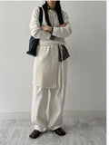 [Skirt SET] Mohair Layered Knit Two-Piece