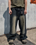 Curve Line Tuck Denim