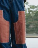 Patched Double Knee Denim Pants