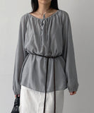 Meringue Two Way Shirring Loose Fit Blouse