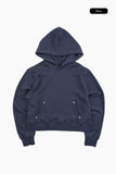 Round rivet sweat hoodie