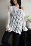 Diagonal Net Long Knit