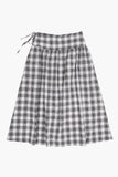 Siena check long skirt