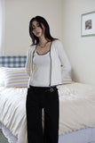 Wave sleeveless cardigan set