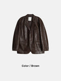Dustin Leather Blazer