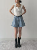 Waffle Button Sleeveless
