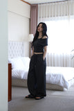 Off-Layer Shirring Halter Top