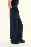 Petite flower string wide pants