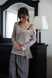 Oat Slim Deep U-Neck Knit