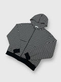 Pars Cropped Striped Zip Up