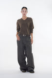 Sober wool v-neck knit