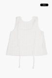 Back ribbon see-through sleeveless