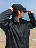 Mate diagonal hood windbreaker