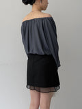 Chiffon Layered Mini Skirt