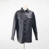 (Unisex) UP Overfit Leather Jacket