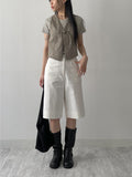 Vintage Buckle V-Neck Vest