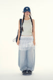 Ash house wide denim pants