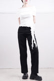 Benny Ribbon Pocket Straight Pants