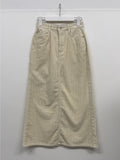 [Hidden Banding] 791 Corduroy H-Line Long Skirt