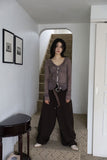 Shiny see-through frill cardigan