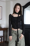 Holic See-Through Scarf Tee