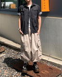 Twill Cotton Cargo Bermuda Pants