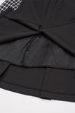 Litton side check pleated skirt