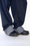 Non fade roll-up denim pants