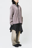 Record Pleats Zip Hoodie
