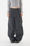 Space pier wide cotton pants
